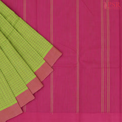Chartreuse Green Kanchi Cotton Saree