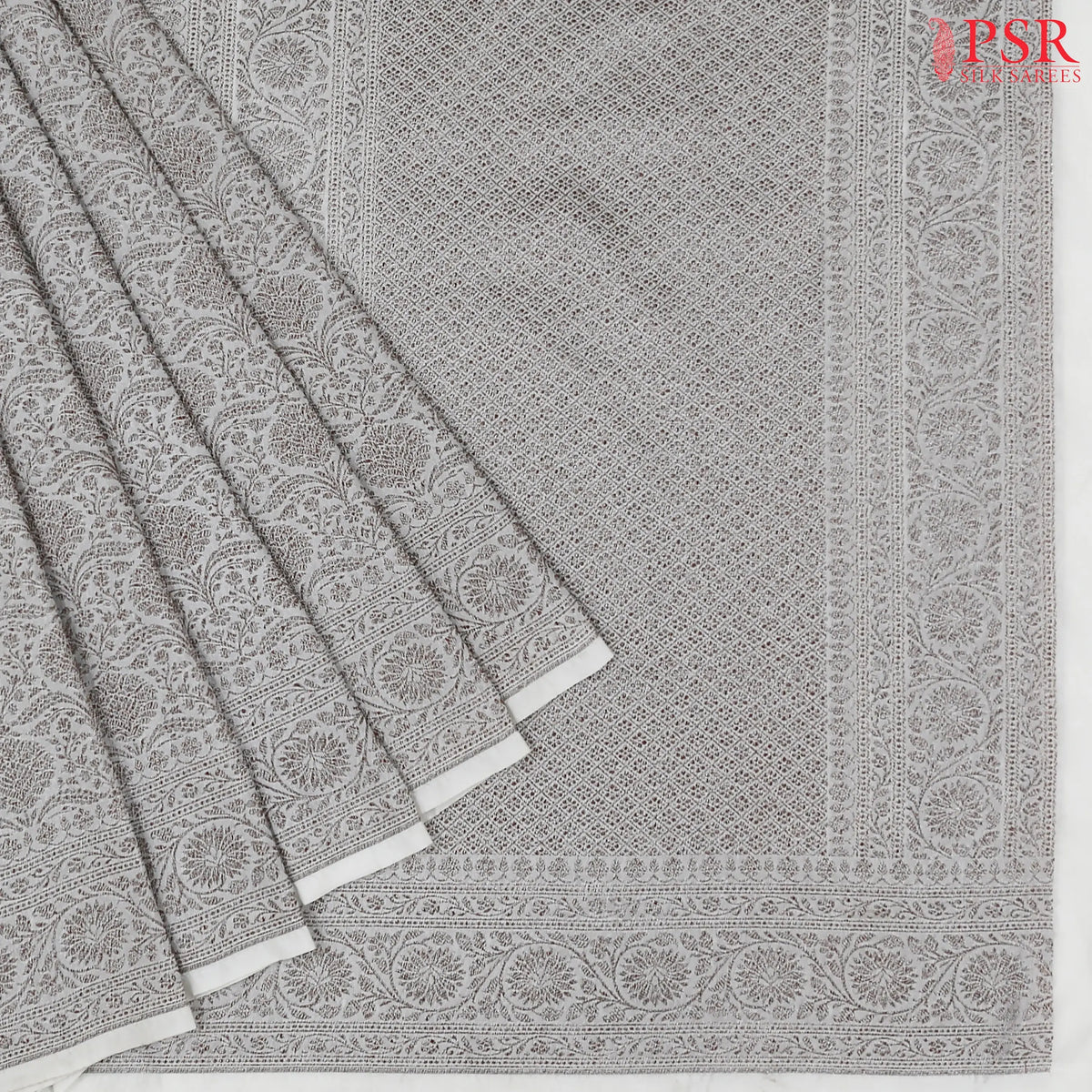 Winter White Summer Silk Saree