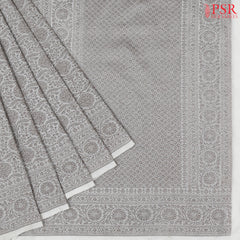 Winter White Summer Silk Saree