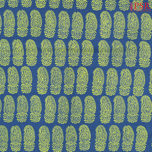 Indigo Blue Jaipur Cotton Print Running Material