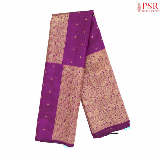 Byzantium Purple Kanchipuram Silk Saree