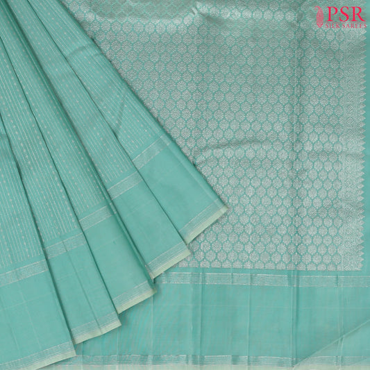 Mint Tulip Kanchipuram Silk Saree