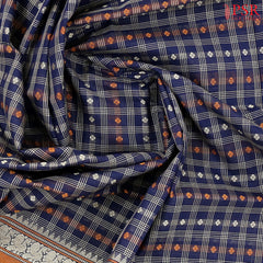 Midnight Blue Kalakshetra Kovai Cotton Saree