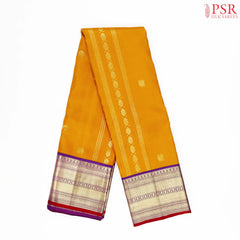 Mustard Yellow Kanchipuram Silk Saree