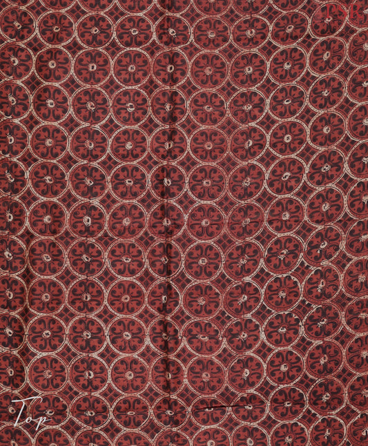 Dark Red Maheshwari Silk Cotton Dress Material