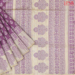 Orchid Purple Ghicha Tassar Saree