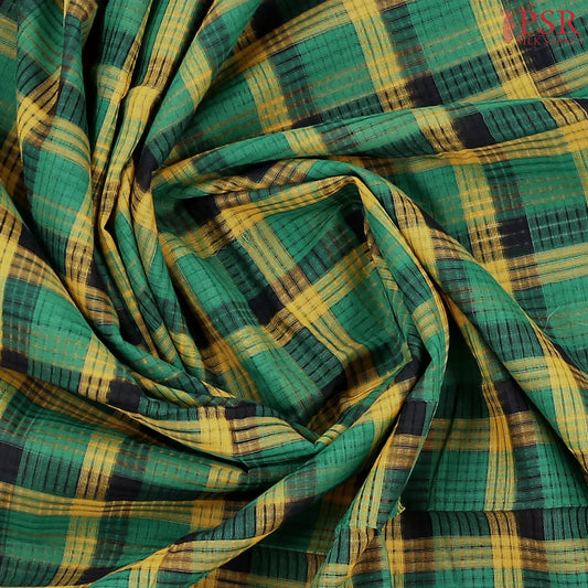 Jungle Green Mangalagiri Cotton Saree
