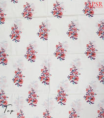 Off White Pure Cotton Dress Material