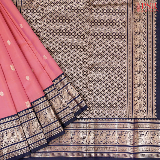 Onion Pink Kanchipuram Silk Saree