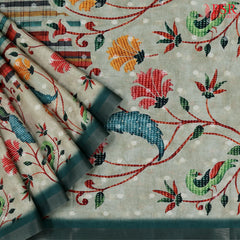 Multicolor Semi Tussar Saree
