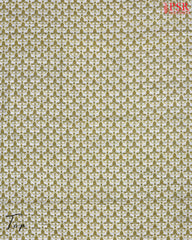 Beige & Olive Khaki Cotton Dress Material