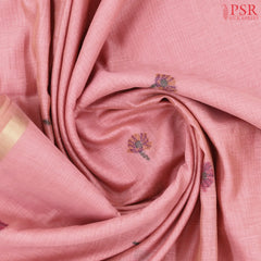 Flamingo Pink Ghicha Cotton Saree