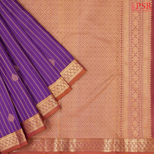 Violet Fancy Kanchipuram Silk Saree