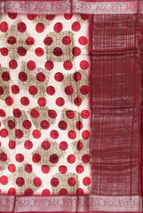 Sepia Beige Modal Silk Saree