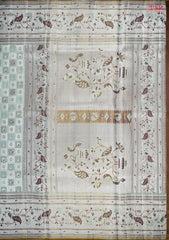 Aqua Frost Bridal Kanchipuram Tissue Silk Saree