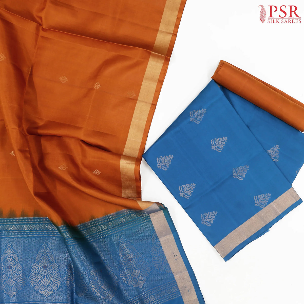 Peacock Blue Silk Dress Material