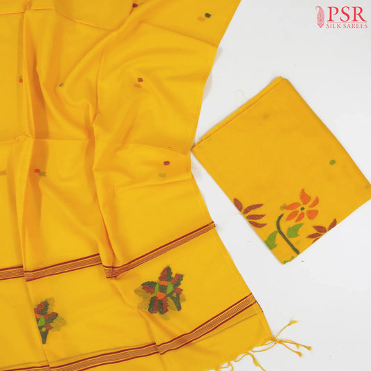 Yellow Byloom Cotton Dress Material