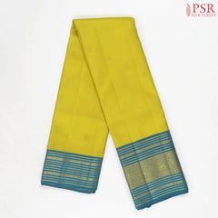 Olive Yellow Kanchipuram Silk Saree