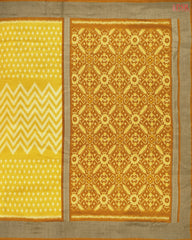 Yellow Ikkat Tussar Saree