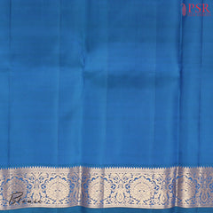 Peacock Blue Kanchipuram Silk Saree