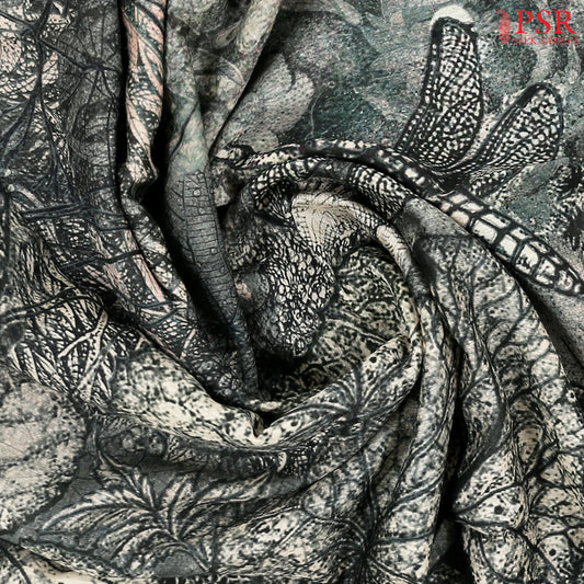 Dark Green Munga Silk Saree