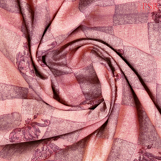 Dark Pink Chanderi Silk Cotton Saree