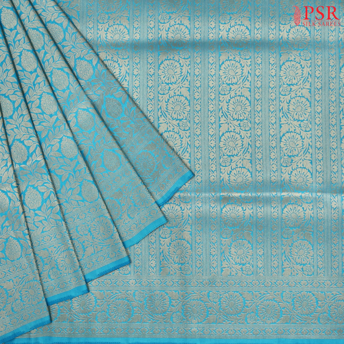Capri Blue Summer Silk Saree