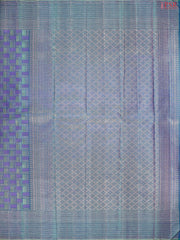 Peacock Teal Kanchipuram Jacquard Silk Saree