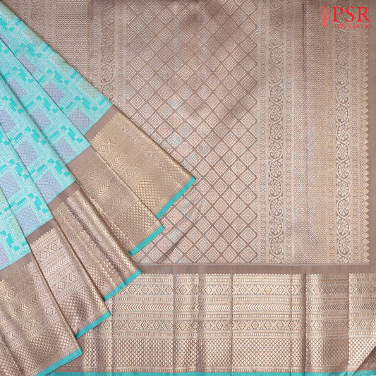 Turquoise Bridal Kanjivaram Silk