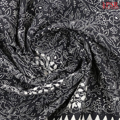 Black Chanderi Silk Cotton Saree