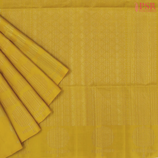Mustard Yellow Soft Silk Saree