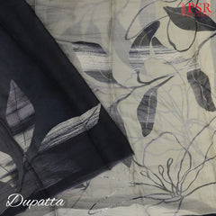 Charcoal Grey Cotton Dress Material