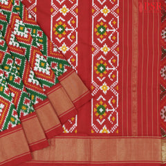 Emerald Green Pochampally Silk Ikat Saree