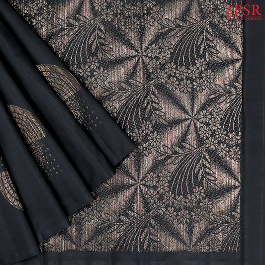 Black Kanchipuram Silk Saree