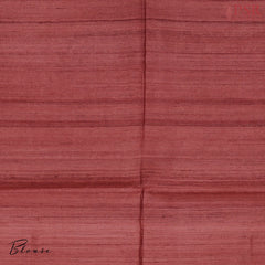Hazelnut Beige & Red Kadhi Tussar Silk Saree