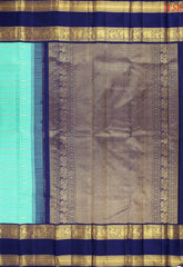 Turquoise Blue Kanchipuram Silk Saree