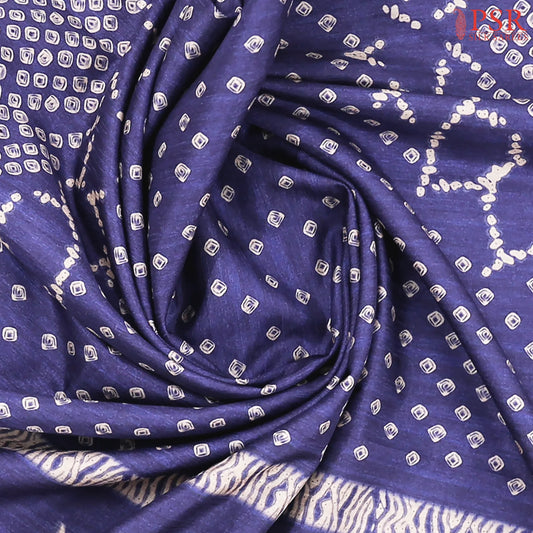 Indigo Semi Tussar Saree