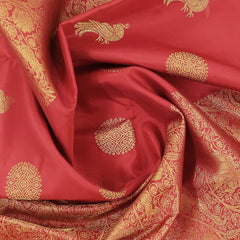 Dark Red Kanchipuram Silk Saree