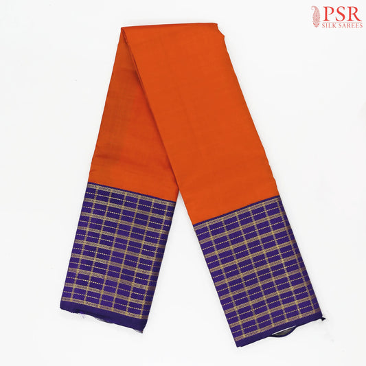 Saffron Kanchipuram Silk Saree