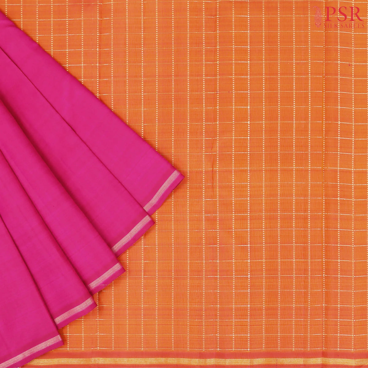 Magenta Pink Kanchipuram Silk Saree