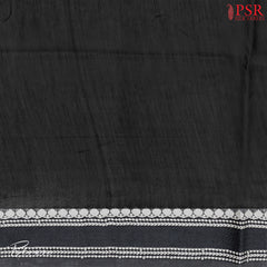 Black Chanderi Silk Cotton Saree