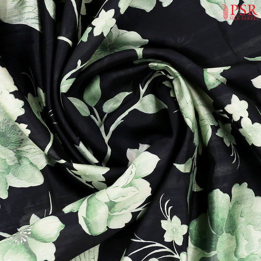 Black Semi Tussar Saree