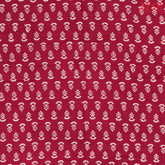 Wine Purple Jaipur Cotton Print Running Material