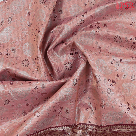 Light Pink Tissue Art Silk Saree