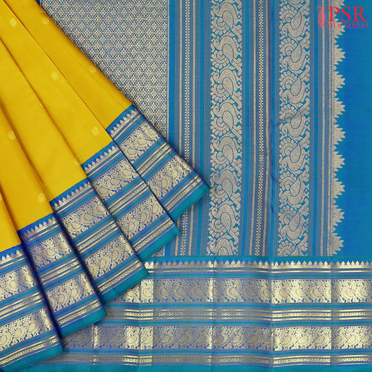 Tuscany Yellow Kanchipuram Silk Saree