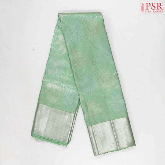 Pastel Green Kanchipuram Jacquard Silk Saree