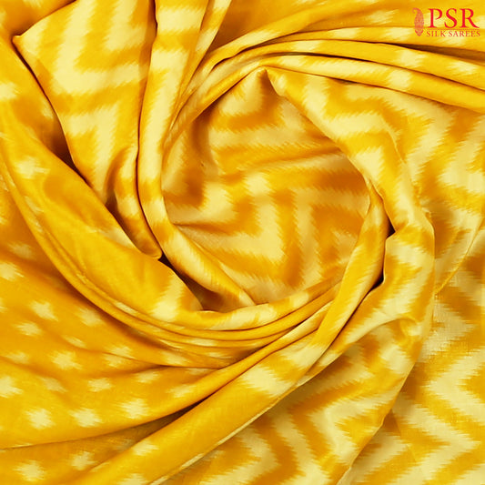 Yellow Ikkat Tussar Saree