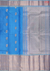 Olympic Blue Kanchipuram Silk Saree