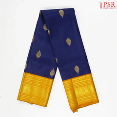 Dark Blue Kanchipuram Silk Saree