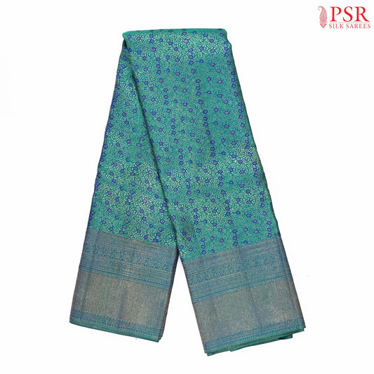 Egyptian Green Kanchipuram Jacquard Silk Saree
